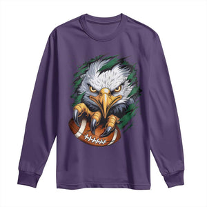 Philadelphia Fan Long Sleeve Shirt Green Eagles Sport Game Day TS11 Purple Print Your Wear