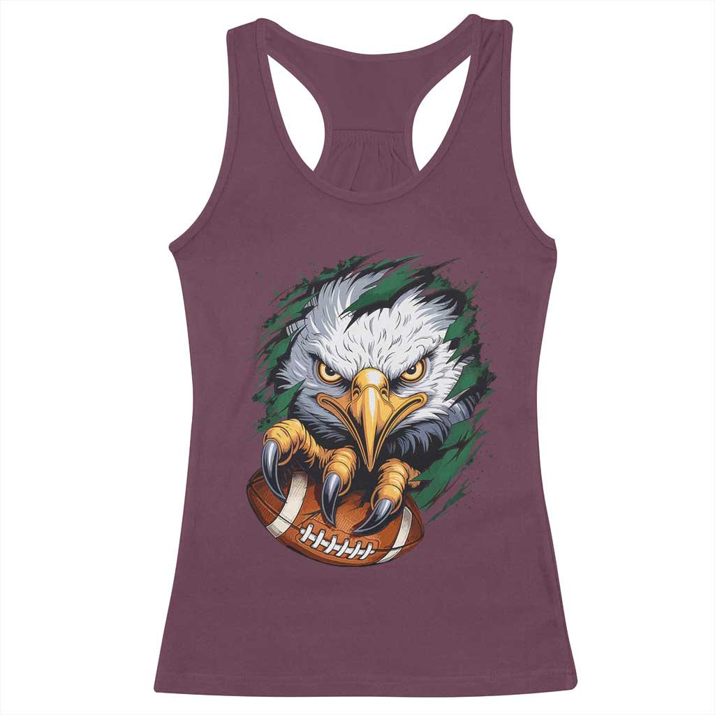 Philadelphia Fan Racerback Tank Top Green Eagles Sport Game Day TS11 Maroon Print Your Wear