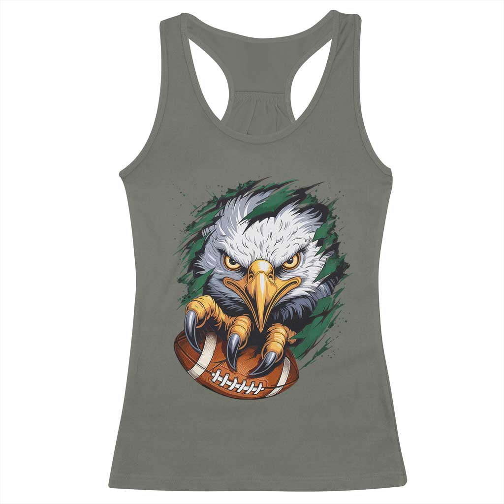 PFE Football Game Green Sport Lovers Racerback Tank Top TS11 Military Green Print Your Wear