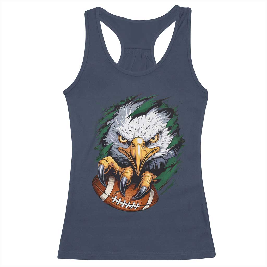 Philadelphia Fan Racerback Tank Top Green Eagles Sport Game Day TS11 Navy Print Your Wear