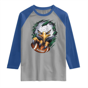 Philadelphia Fan Raglan Shirt Green Eagles Sport Game Day TS11 Sport Gray Royal Print Your Wear