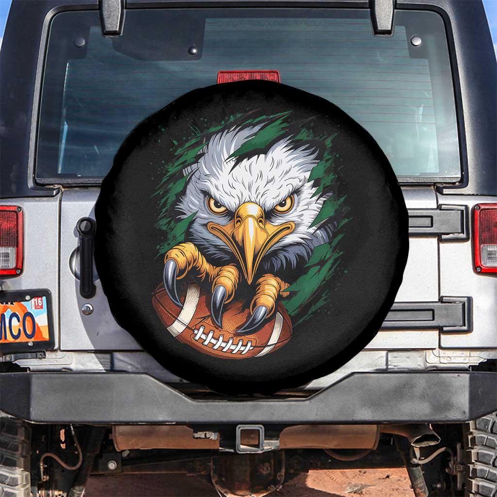 Philadelphia Fan Spare Tire Cover Green Eagles Sport Game Day TS11 No hole Black Print Your Wear