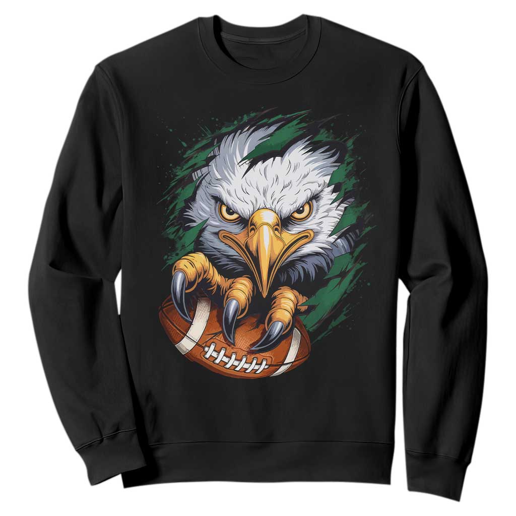 Philadelphia Fan Sweatshirt Green Eagles Sport Game Day TS11 Black Print Your Wear