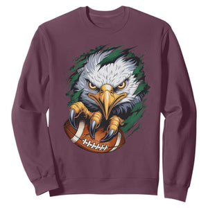 Philadelphia Fan Sweatshirt Green Eagles Sport Game Day TS11 Maroon Print Your Wear