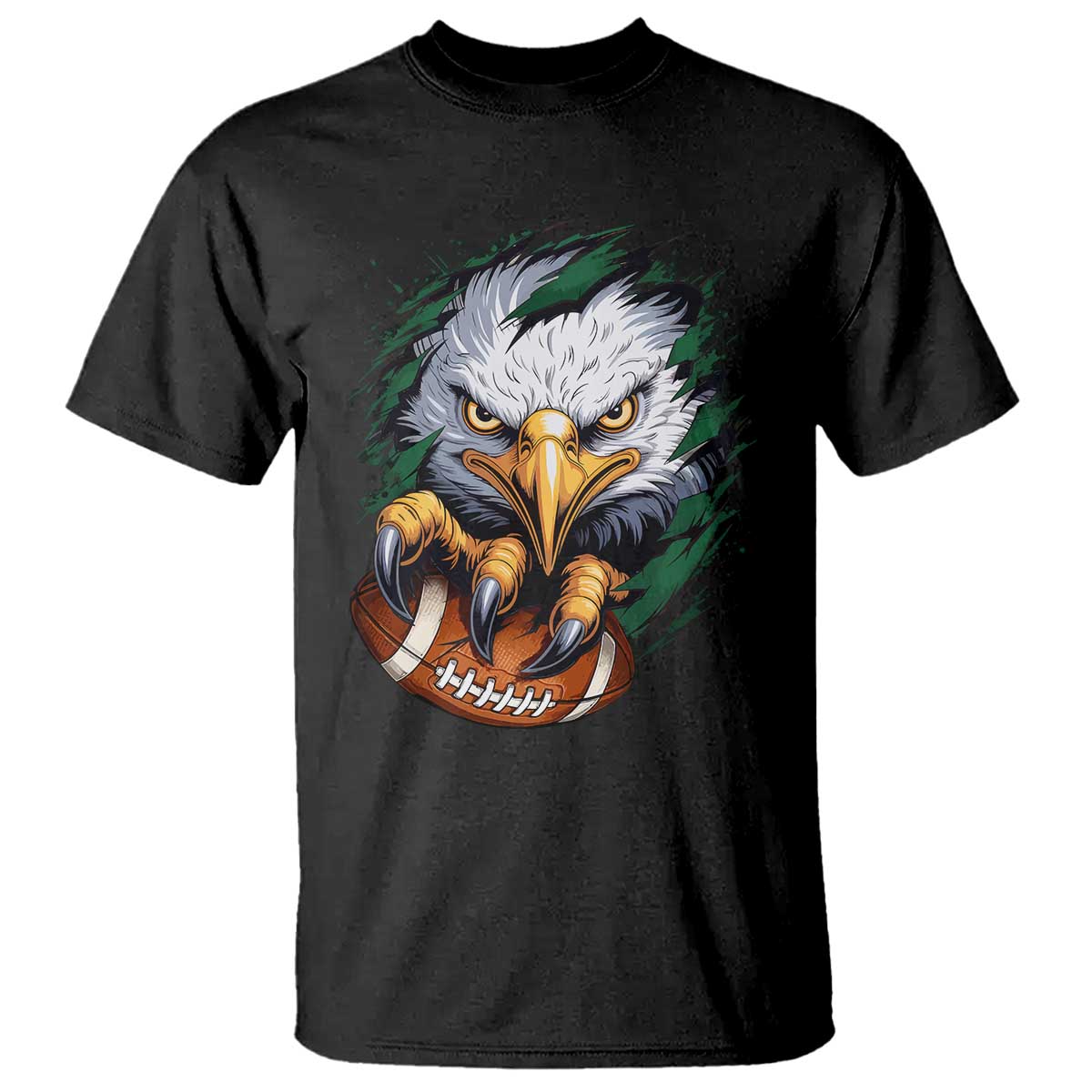 Philadelphia Fan T Shirt Green Eagles Sport Game Day TS11 Black Print Your Wear