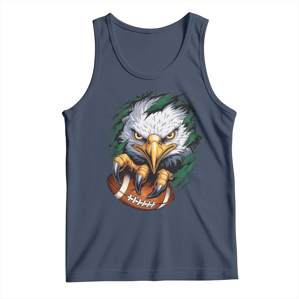 Philadelphia Fan Tank Top Green Eagles Sport Game Day TS11 Navy Print Your Wear