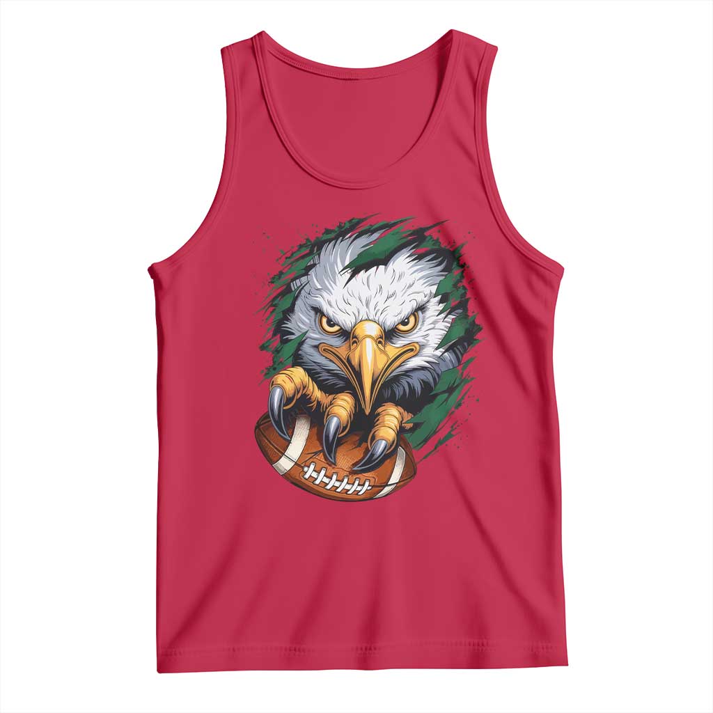 Philadelphia Fan Tank Top Green Eagles Sport Game Day TS11 Red Print Your Wear
