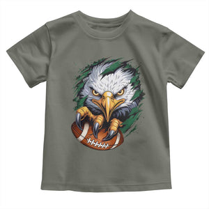 Philadelphia Fan Toddler T Shirt Green Eagles Sport Game Day TS11 Military Green Print Your Wear