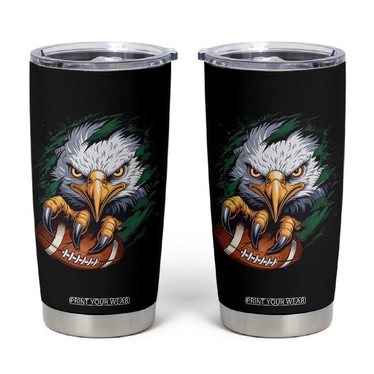 Philadelphia Fan Tumbler Cup Green Eagles Sport Game Day TS11 Black Print Your Wear