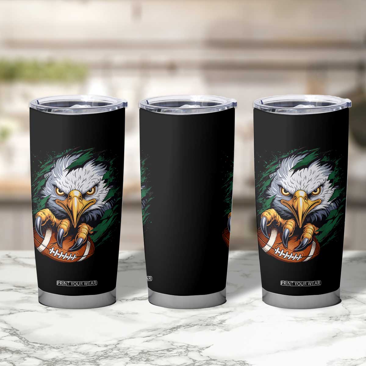 PFE Football Game Green Sport Lovers Tumbler Cup TS11 Print Your Wear