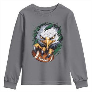 Philadelphia Fan Youth Sweatshirt Green Eagles Sport Game Day TS11 Charcoal Print Your Wear
