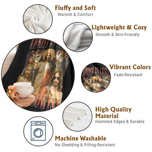 Christ Is Coming Are You Swallowing Throw Blanket Funny Offensive Jesus Christian TS11 Print Your Wear