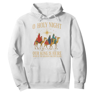 O Holy Night Our King Is Here Jesus Is The Reason Hoodie Christian Religious Xmas TS11 White Print Your Wear