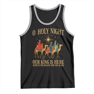 O Holy Night Our King Is Here Jesus Is The Reason Tank Top Christian Religious Xmas TS11 Black Athletic Heather Print Your Wear