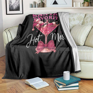 Funny Christmas Santas Favorite Hot Mess Throw Blanket Xmas Drinking Party TS11 Print Your Wear