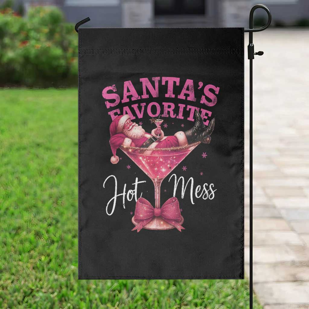 Funny Christmas Santas Favorite Hot Mess Garden Flag Xmas Drinking Party TS11 Print Your Wear