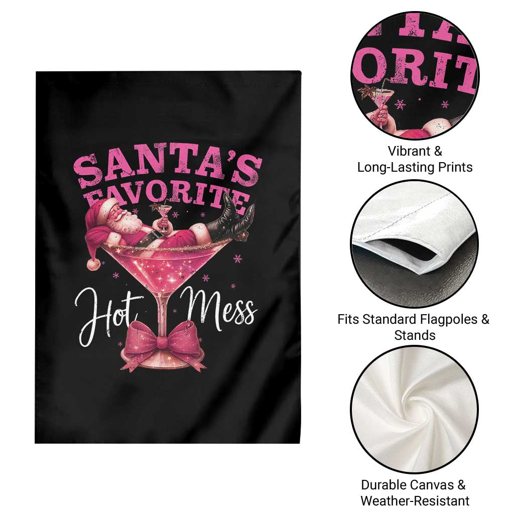 Funny Christmas Santas Favorite Hot Mess Garden Flag Xmas Drinking Party TS11 Print Your Wear