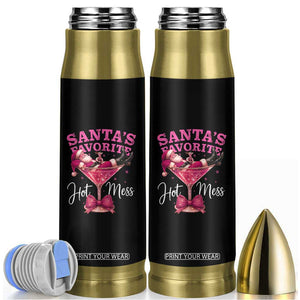 Funny Christmas Santas Favorite Hot Mess Bullet Tumbler Xmas Drinking Party TS11 Black Print Your Wear