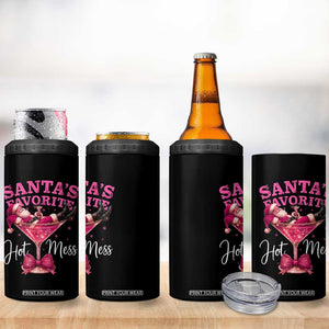 Funny Christmas Santas Favorite Hot Mess 4 in 1 Can Cooler Tumbler Xmas Drinking Party TS11 Print Your Wear