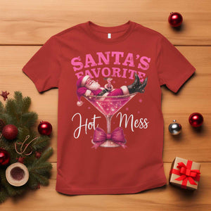 Funny Christmas Santas Favorite Hot Mess T Shirt Xmas Drinking Party TS11 Red Print Your Wear