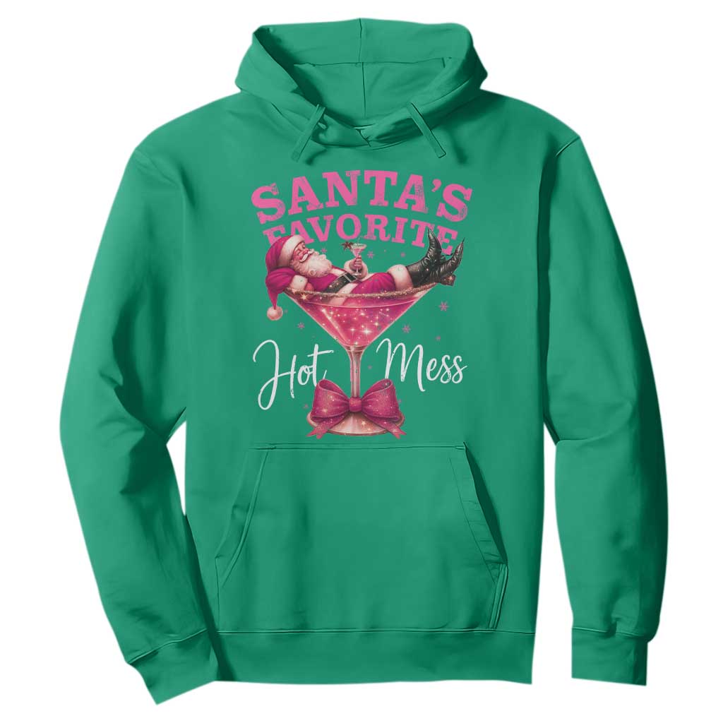Funny Christmas Santas Favorite Hot Mess Hoodie Xmas Drinking Party TS11 Irish Green Print Your Wear