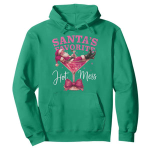 Funny Christmas Santas Favorite Hot Mess Hoodie Xmas Drinking Party TS11 Irish Green Print Your Wear