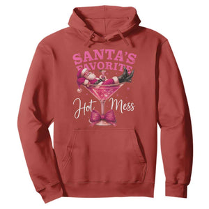 Funny Christmas Santas Favorite Hot Mess Hoodie Xmas Drinking Party TS11 Red Print Your Wear