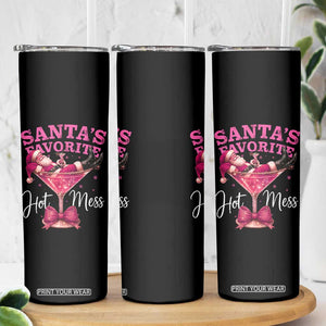 Funny Christmas Santas Favorite Hot Mess Skinny Tumbler Xmas Drinking Party TS11 Print Your Wear