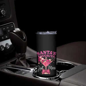 Funny Christmas Santas Favorite Hot Mess Skinny Tumbler Xmas Drinking Party TS11 Print Your Wear