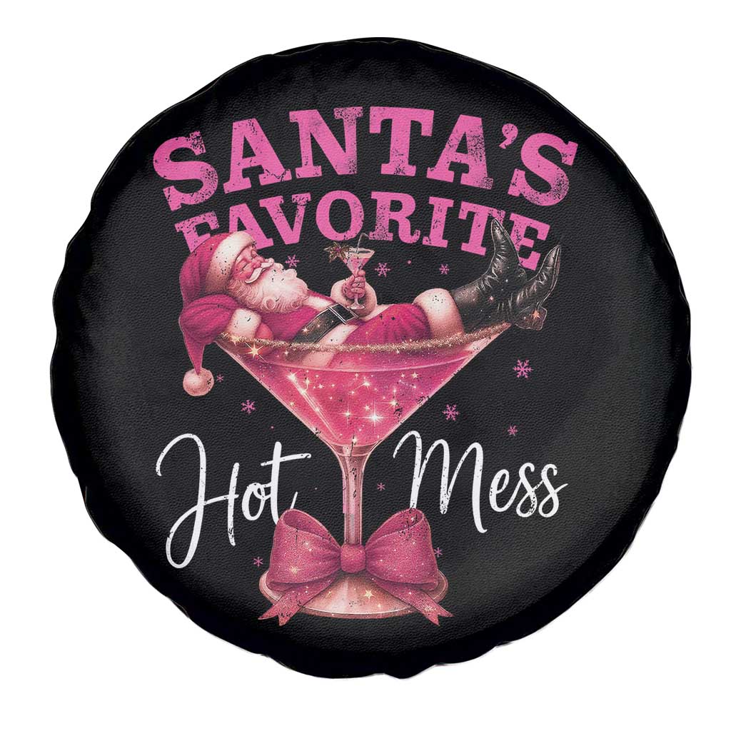 Funny Christmas Santas Favorite Hot Mess Spare Tire Cover Xmas Drinking Party TS11 Print Your Wear