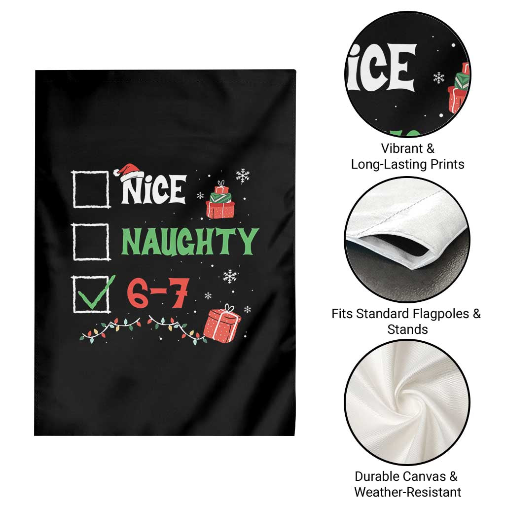 Funny 67 Christmas Garden Flag Nice Naughty 67 Xmas Checklist TS11 Print Your Wear