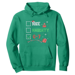 Funny 67 Christmas Hoodie Nice Naughty 67 Xmas Checklist TS11 Irish Green Print Your Wear