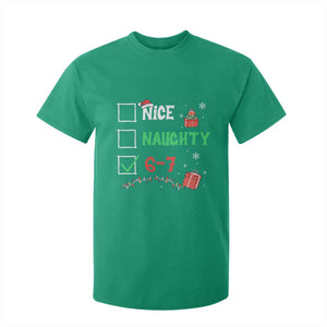 Funny 67 Christmas T Shirt For Kid Nice Naughty 67 Xmas Checklist TS11 Irish Green Print Your Wear