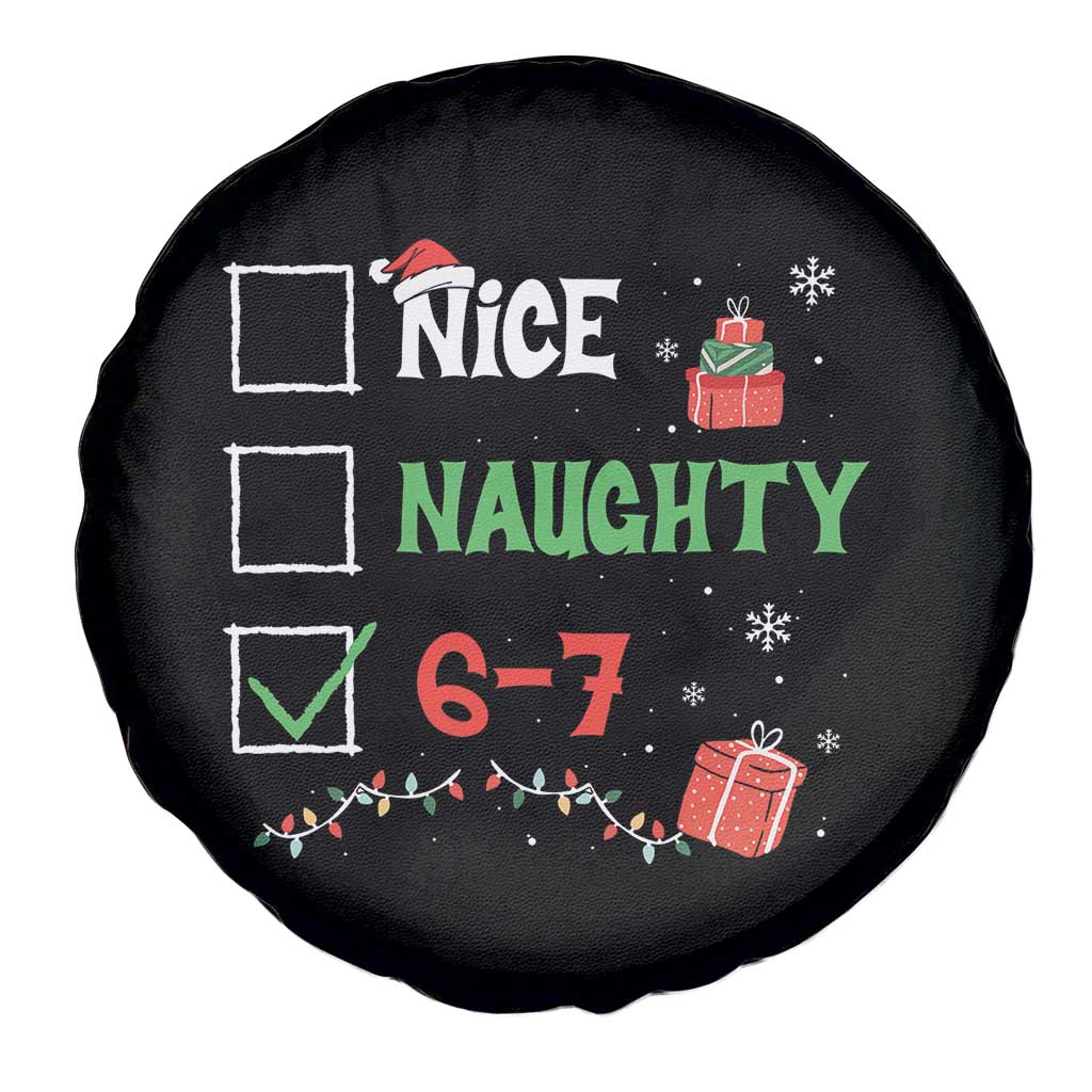 Funny 67 Christmas Spare Tire Cover Nice Naughty 67 Xmas Checklist TS11 Print Your Wear