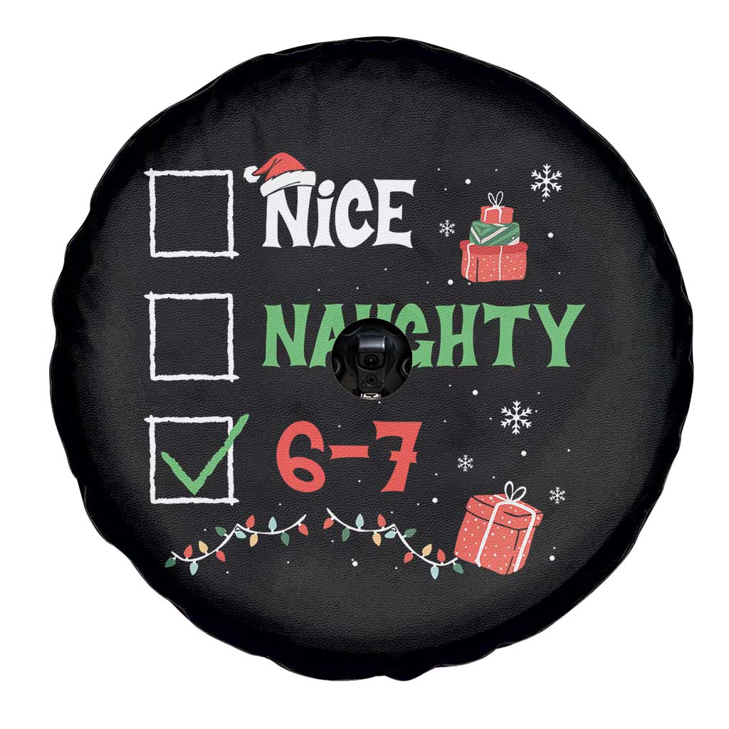 Funny 67 Christmas Spare Tire Cover Nice Naughty 67 Xmas Checklist TS11 Print Your Wear