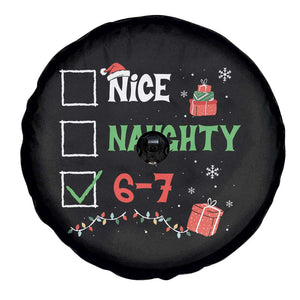 Funny 67 Christmas Spare Tire Cover Nice Naughty 67 Xmas Checklist TS11 Print Your Wear