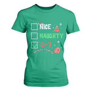 Funny 67 Christmas T Shirt For Women Nice Naughty 67 Xmas Checklist TS11 Irish Green Print Your Wear