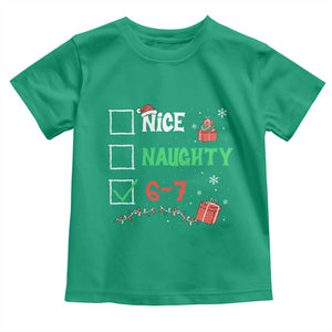 Funny 67 Christmas Toddler T Shirt Nice Naughty 67 Xmas Checklist TS11 Irish Green Print Your Wear