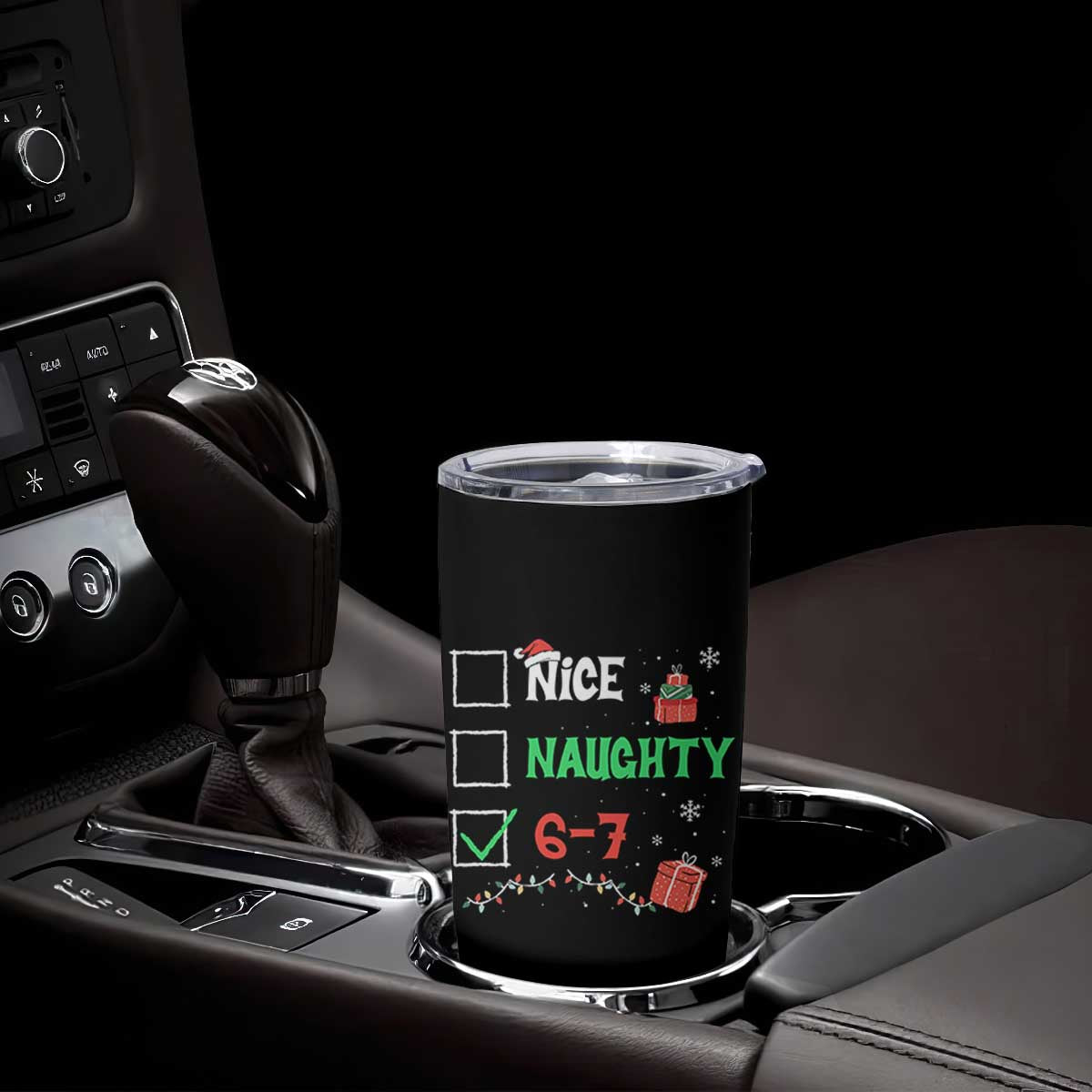 Funny 67 Christmas Tumbler Cup Nice Naughty 67 Xmas Checklist TS11 Print Your Wear