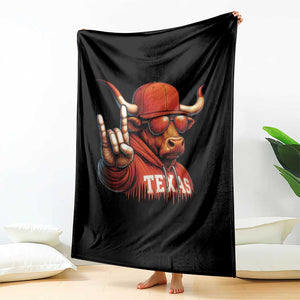 Texas Fan Throw Blanket Orange Longhorns Cow Texas Pride Sport Lover TS11 Print Your Wear