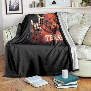 Texas Fan Throw Blanket Orange Longhorns Cow Texas Pride Sport Lover TS11 Print Your Wear