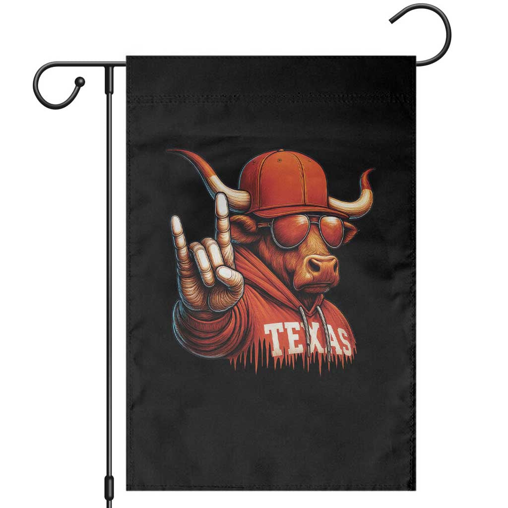Texas Fan Garden Flag Orange Longhorns Cow Texas Pride Sport Lover TS11 Black Print Your Wear