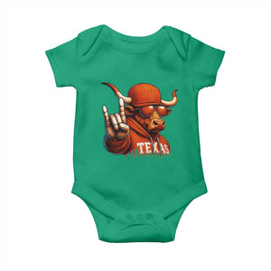TFL Football Lover Baby Onesie Orange Cow Rock Hand Sign TS11 Irish Green Print Your Wear