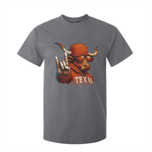TFL Football Lover T Shirt For Kid Orange Cow Rock Hand Sign TS11 Charcoal Print Your Wear