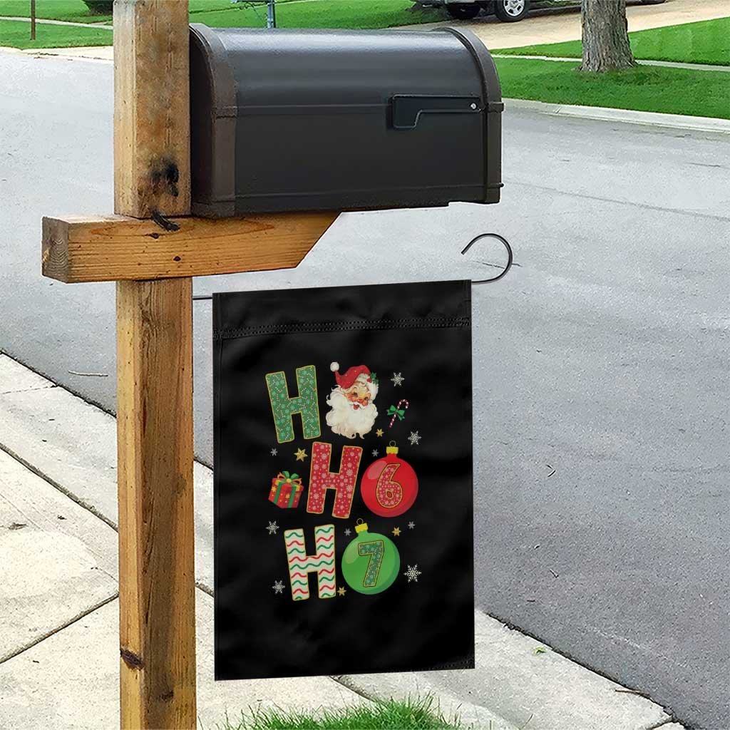 Funny Christmas Santa Ho Ho Ho 67 Garden Flag Six Seven Meme 6 7 Xmas Bauble TS11 Print Your Wear
