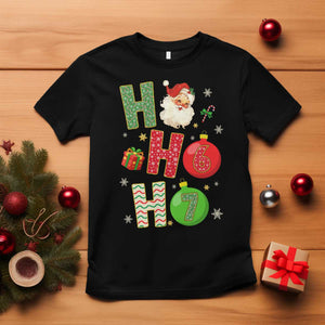 Funny Christmas Santa Ho Ho Ho 67 T Shirt Six Seven Meme 6 7 Xmas Bauble TS11 Black Print Your Wear