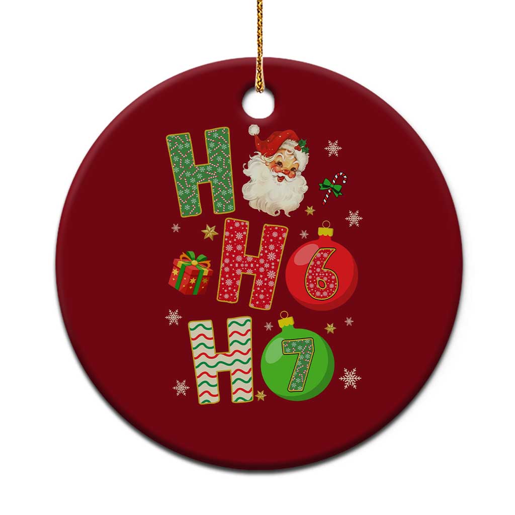 Funny Christmas Santa Ho Ho Ho 67 Ceramic Ornament Six Seven Meme 6 7 Xmas Bauble TS11 1pc Red Print Your Wear