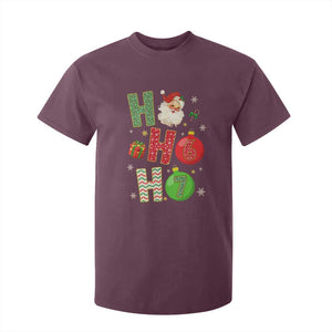Funny Christmas Santa Ho Ho Ho 67 T Shirt For Kid Six Seven Meme 6 7 Xmas Bauble TS11 Maroon Print Your Wear