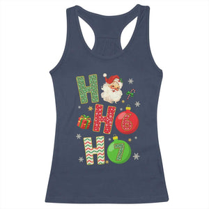 Funny Christmas Santa Ho Ho Ho 67 Racerback Tank Top Six Seven Meme 6 7 Xmas Bauble TS11 Navy Print Your Wear