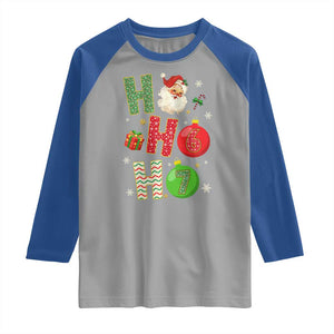 Funny Christmas Santa Ho Ho Ho 67 Raglan Shirt Six Seven Meme 6 7 Xmas Bauble TS11 Sport Gray Royal Print Your Wear
